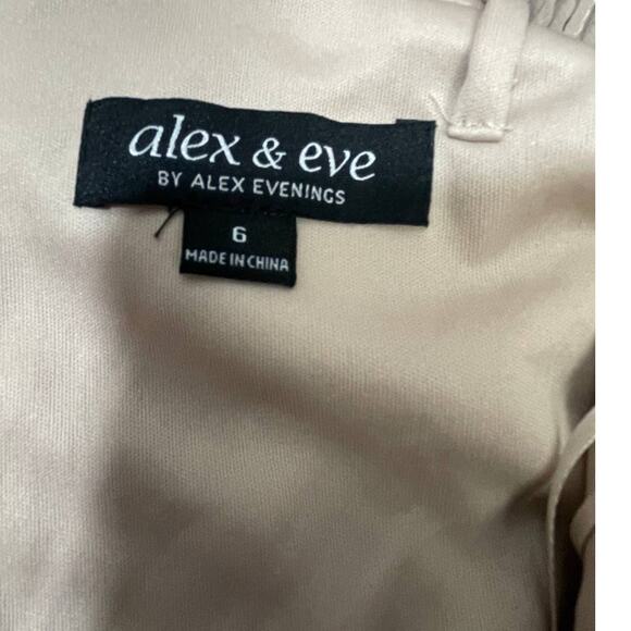 ALEX & EVE SZ 6 M Mauve Flyaway-Back Sequin Lace Halter Maxi Gown NWT B41 *flaw - Picture 5 of 10